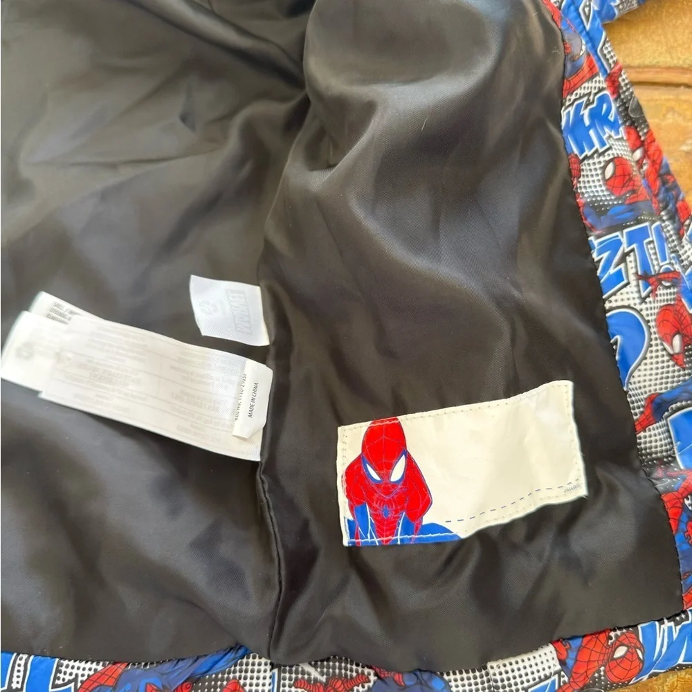 Disney Spider-Man Character Jacket Puffer Red Blue Superhero Marvel | Size 4